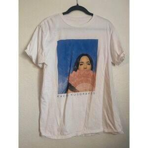 Kacey Musgraves Official Tour Graphic T-Shirt White Cotton Women XL Fan Photo